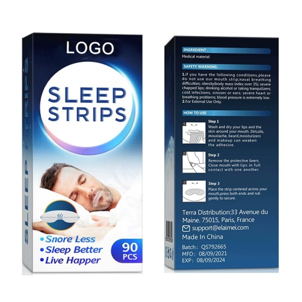 Oral Anti-Snoring Tape Manufacturer - 85x32mm Mouth Breathing