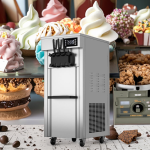 Soft Serve Ice Cream Machine Factory - 3 Flavors Automatic