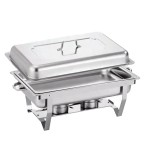 Induction Chafer Factory - Stainless Steel White Glass Gold