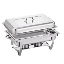 Induction Chafer Factory - Stainless Steel White Glass Gold