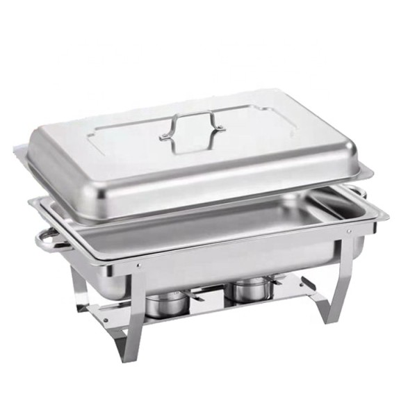 Induction Chafer Factory - Stainless Steel White Glass Gold