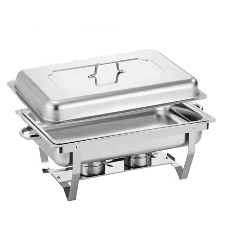 Induction Chafer Factory - Stainless Steel White Glass Gold