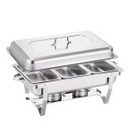 Induction Chafer Factory - Stainless Steel White Glass Gold