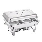 Induction Chafer Factory - Stainless Steel White Glass Gold