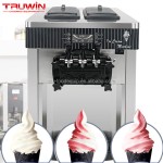 Soft Serve Ice Cream Machine Factory - 3 Flavors Automatic