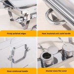 Induction Chafer Factory - Stainless Steel White Glass Gold