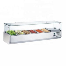 Freezer Container Factory - Double-Temperature Glass Countertop