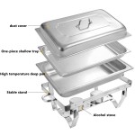 Induction Chafer Factory - Stainless Steel White Glass Gold