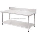 Work Table Manufacturer - Two Layers Stainless Steel Backsplash