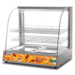 Food Warmer Manufacturer - Red Curved Glass Display