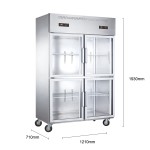 Kitchen Refrigerator Supplier - 4 Glass Door Upright Freezer
