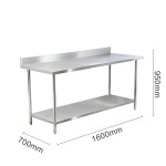 Worktable Manufacturer - Commercial Double Tiers Round Tube
