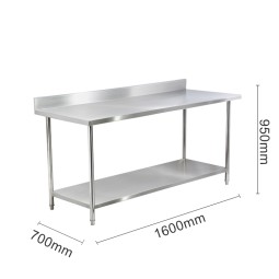 Worktable Manufacturer - Commercial Double Tiers Round Tube