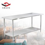 Work Table Manufacturer - Round Tube Style with Undershelf