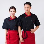 Chef Jacket Manufacturer - Unisex Short Sleeves Double-Breasted
