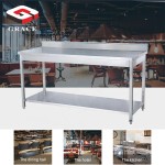 Stainless Steel Table Factory - Commercial Double Tiers Square