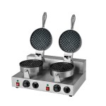 Waffle Maker Factory - Electric 2-Plate Rotary Round