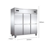 Restaurant Freezer Manufacturer - Stainless Steel 6 Swing Door