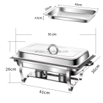 Chafing Dish Supplier - 9L 11L Rectangle Gold Stainless