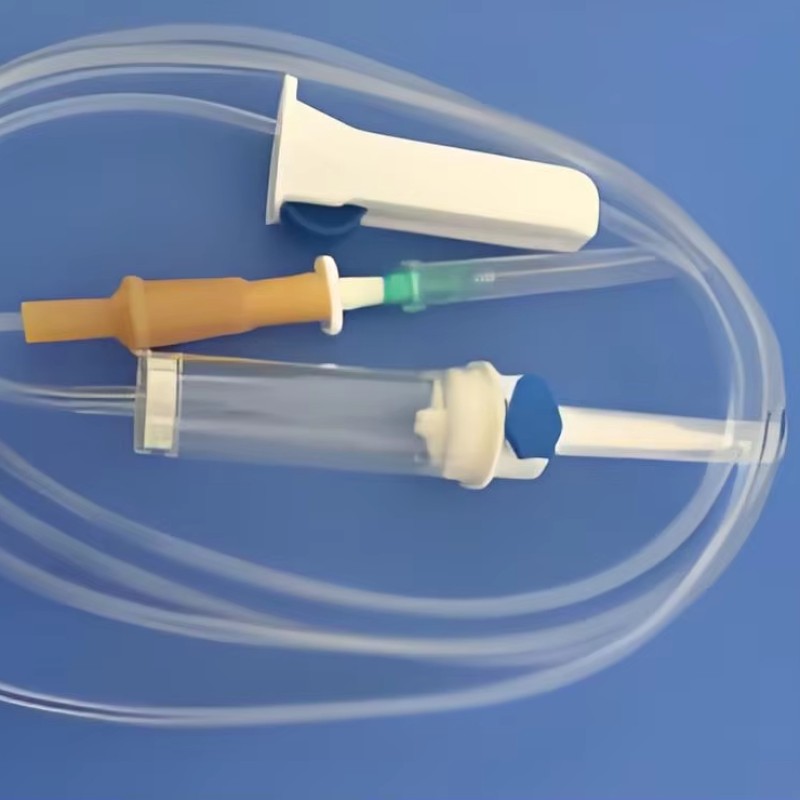 Normal Type IV Infusion Set with Luer Slip Connector 21G Needle Disposable Medical