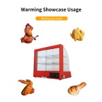 Food Warmer Showcase Factory - Curved Glass 3 Layers Hot