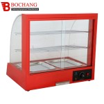 Food Warmer Showcase Factory - Curved Glass 3 Layers Hot
