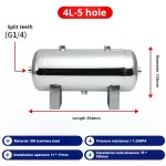 Air Pressure Tank Supplier - Small Stainless Steel Horizontal 304 4L