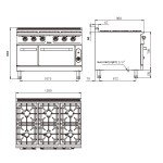 Kitchen Gas Range Supplier - 2025 Commercial 6 Burners Hotel