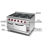 Commercial Gas Range Manufacturer - Stainless Steel 6 Burners Kitchen