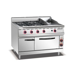 Food Truck Equipment Supplier - Commercial 4 Burner Cooking Range