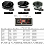 Hot Pot Hob Supplier - Restaurant Sink 800-3000 Watt Built-in