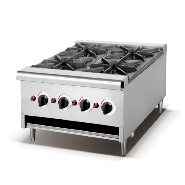 Gas Cooker Supplier - Commercial Stainless Steel 4 Burners Plate