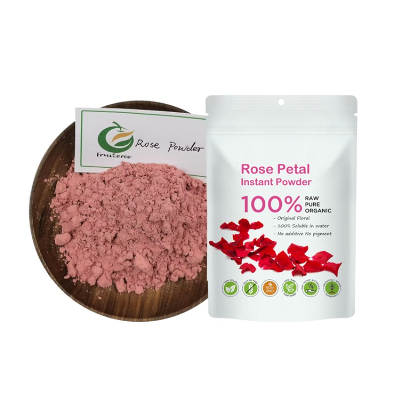 100% Pure Natural Organic Rose Petal Powder Food Grade Rose Juice Powder