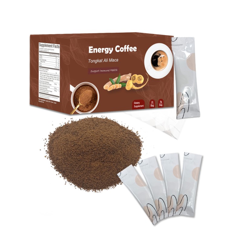 OEM 3g 5g Bag Tongkat Ali Maca Coffee Tongkat Ali Maca Man Power Energy Coffee
