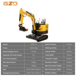 Mini Excavator Factory - 1Ton China Factory Direct