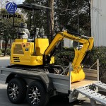 Excavator Trailer Factory - Mini Excavator in Dump Trailer