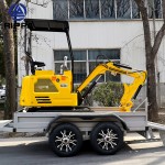Excavator Trailer Factory - Mini Excavator in Dump Trailer