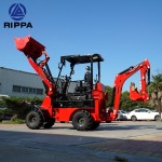 Backhoe Loader Supplier - Rippa 4 Wheel Towable Mini Retroexcavadora