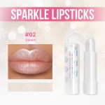 Moisturizing Easy to Apply Fine Shiny White Valentine's Day Lipstick 6 Color Star Pearl Lipstick