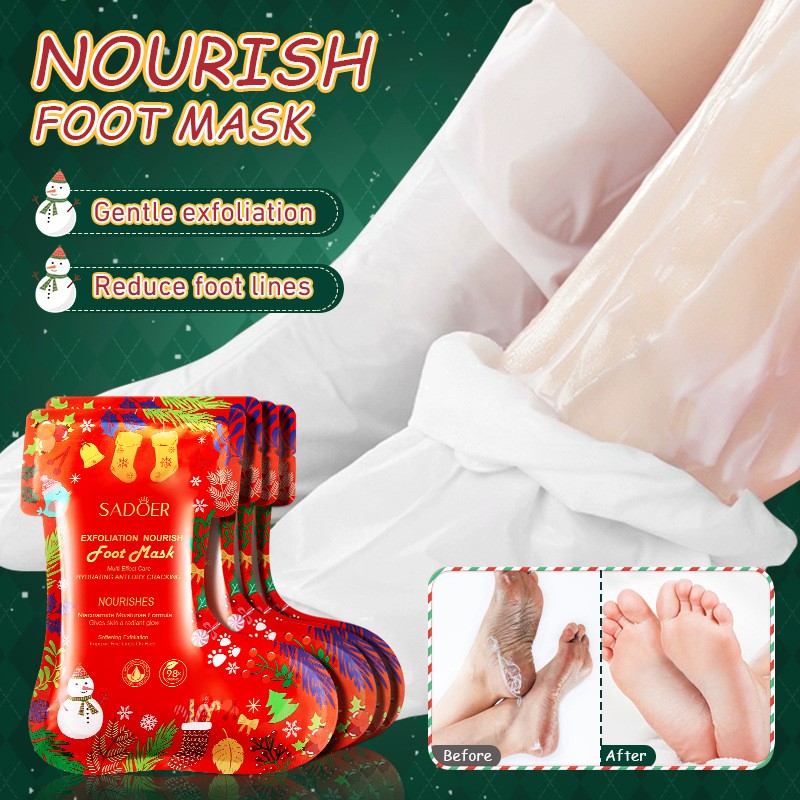 Christmas Stockings Niacinamide Whitening and Tender Skin Peeling Foot Mask
