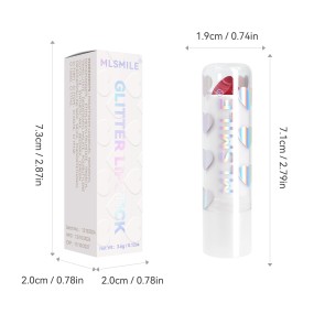 Moisturizing Easy to Apply Fine Shiny White Valentine's Day Lipstick 6 Color Star Pearl Lipstick