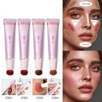 Liquid High Gloss Cosmetic Rouge Matte Pearl Powder Blusher Stick
