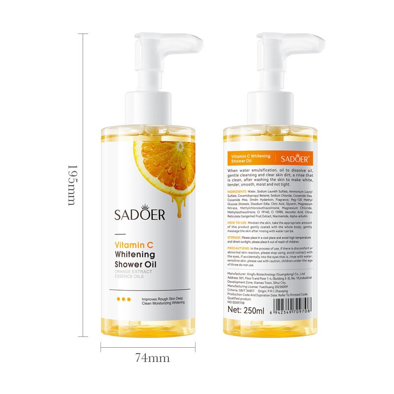 Vitamin C Whitening, Moisturizing, Anti Drying and Crack Deep Cleansing Body Bath Liquid