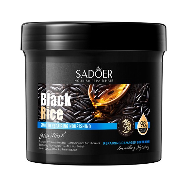 Anti Hair Breakage Nourishing Dandruff Removing Smooth 500g Black Rice Hair Conditioner