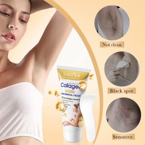 Bone collagen mild hair removal cream  tender skin without irritation  underarm hair removal cream