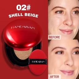 Clear Natural Concealer 5 Color Oval Red Shell Air Cushion Liquid Foundation