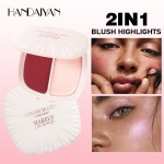 Red Highlight Two One High Texture Six Color Powder  Blusher