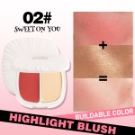 Red Highlight Two One High Texture Six Color Powder  Blusher