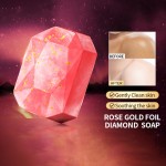 Rose Gold Foil Essential Oil Whitening Moisturizing 100g Diamond Plant Handmade Soap