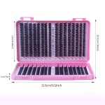 Single Tuft Natural Dense D Curve Segmented Grafting of Eyelashes
